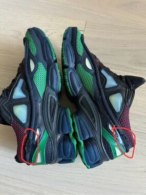 Rare, Raf Simons Black Green Navy Sneakers